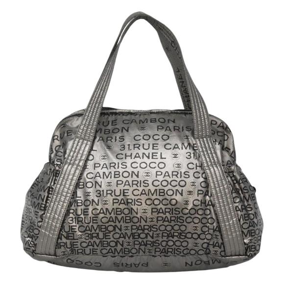 CHANEL Unlimited Tote Bag Nylon Silver CC Auth BA586 - Picture 2 of 16